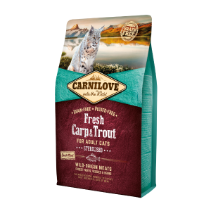 Carnilove Chat Stérilisé au Carpe et Truite 2kg – 6kg Fresh Carp & Trout
