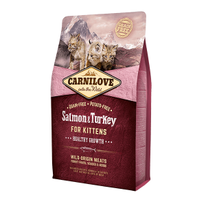 Croquettes Carnilove Kitten Salmon and Turkey pour chaton (Saumon & Dinde) 2kg