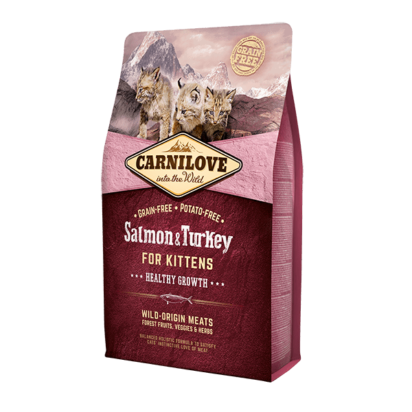 Croquettes Carnilove Kitten Salmon and Turkey pour chaton (Saumon & Dinde) 2kg
