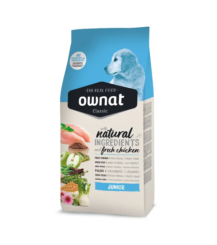 Ownat Classic Junior 4 kg – Croquettes au Poulet pour Chiot