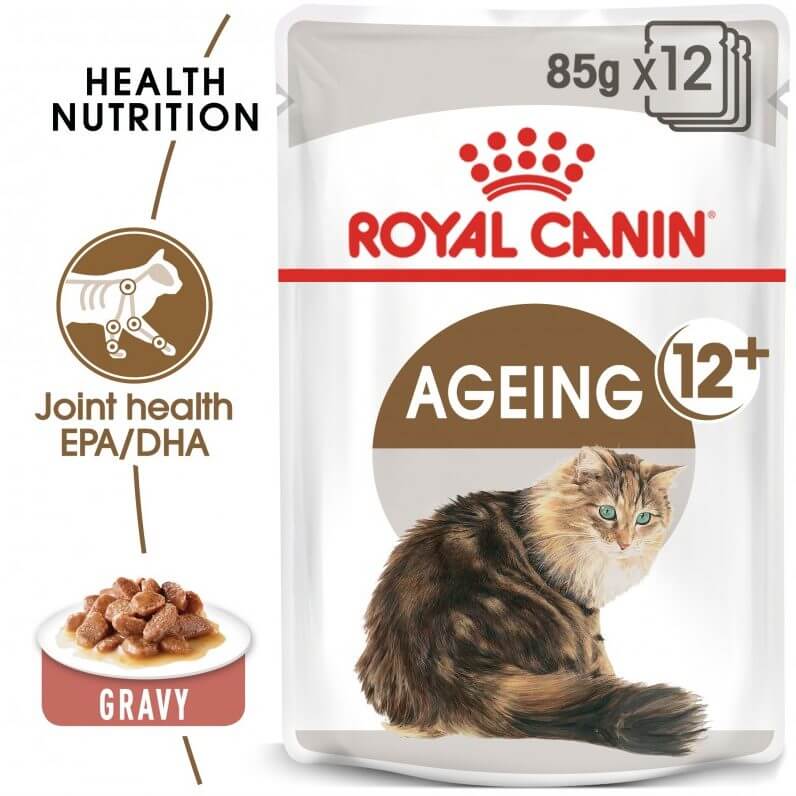 Royal Canin Ageing 12+ en Sauce 85g pour Chat Senior de Plus de 12 Ans