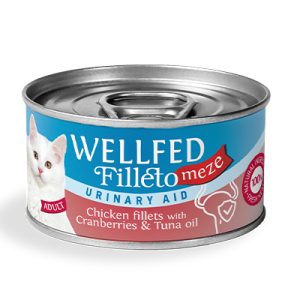 WELLFED Filletto Meze Urinary Aid Poulet, Cranberries & Huile de Thon – 70 g