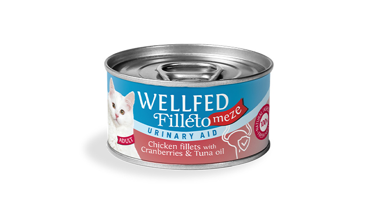 WELLFED Filletto Meze Urinary Aid Poulet, Cranberries & Huile de Thon – 70 g