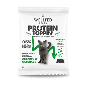 WELLFED Protein Toppin Hairball Poulet & Herbe à Chat – 6 g