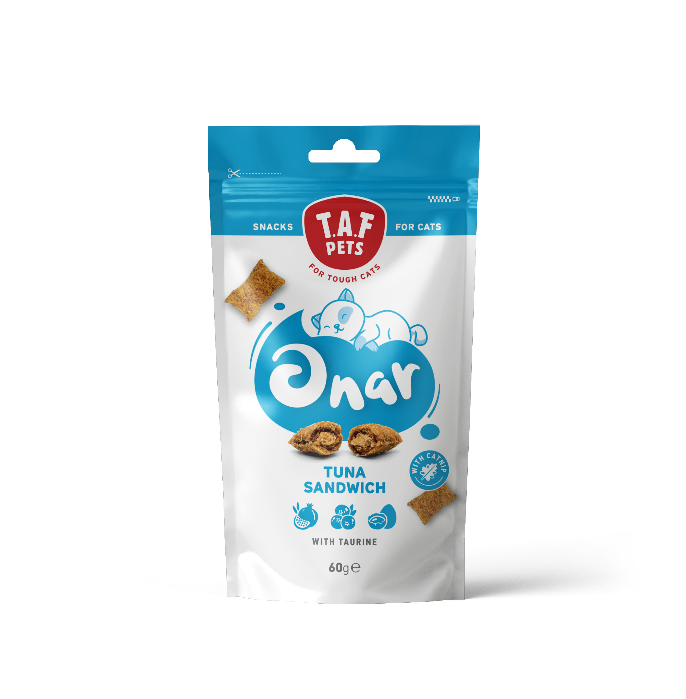 ONAR Crunchy Tuna Sandwich – Friandises pour Chat 60 g