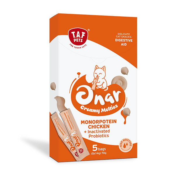ONAR Creamy Mealties Digestive Aid Poulet & Probiotiques – 5 × 14 g