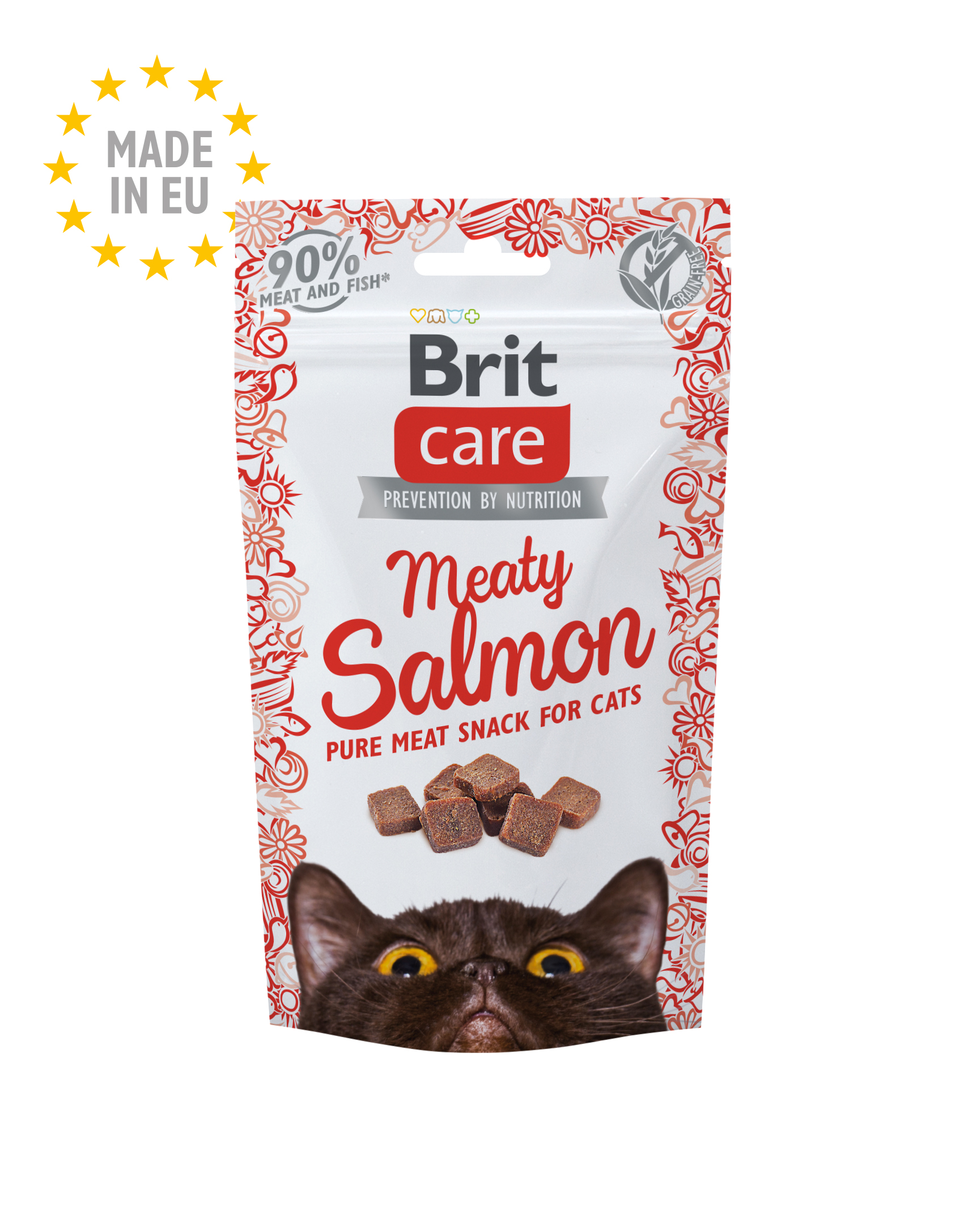 Brit Care Cat Snack Meaty Salmon friandise au saumon pour chat 50 g