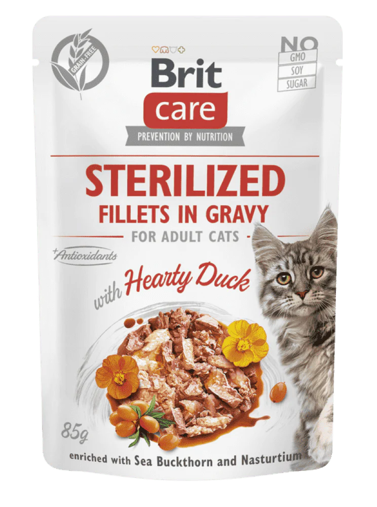Brit Care Cat SterilizedFillets in Gravy with Hearty Duck 85 g