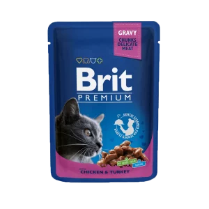 Brit Premium Pochon Poulet & Dinde Chat Adulte 100 g