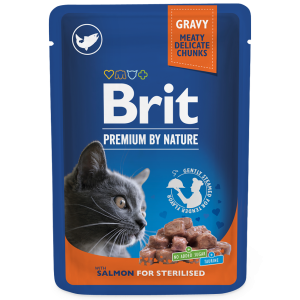 Brit Premium Pochon Saumon Chat Stérilisé 100 g