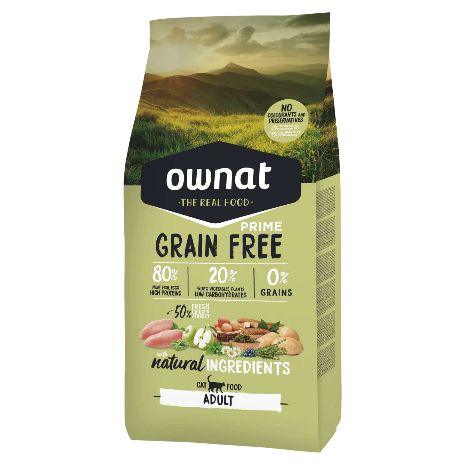 Ownat Grain Free Prime Adult 8 kg Sans Céréales