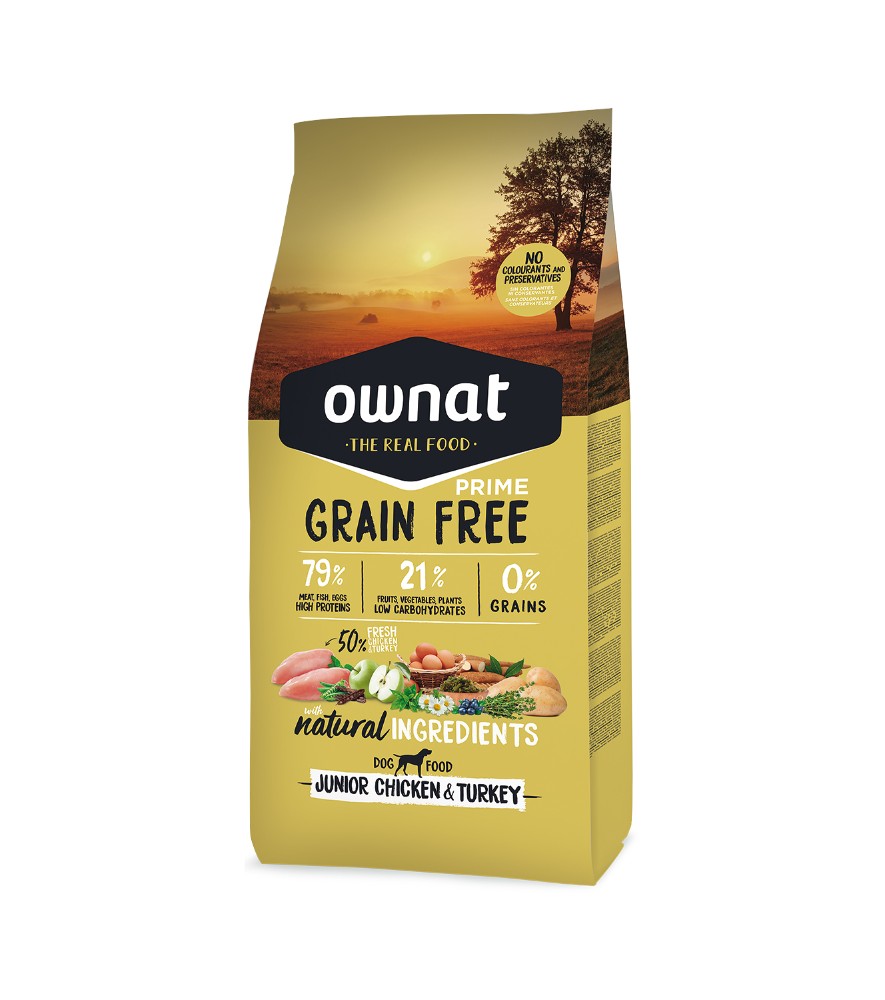 Ownat Grain Free Prime Junior Poulet & Dinde Chien 3 kg