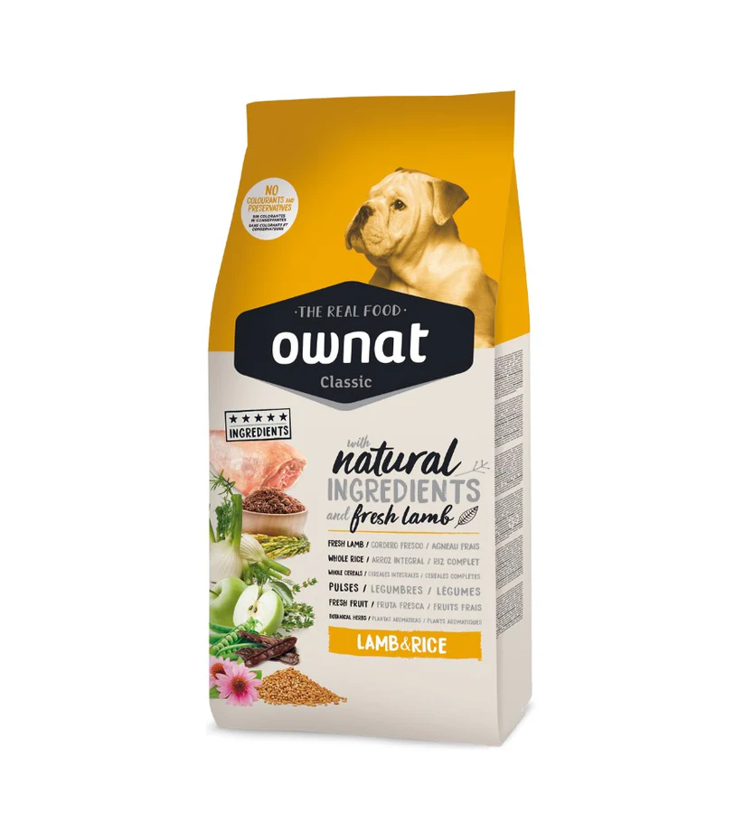 Ownat Classic Lamb & Rice 20 kg – Croquettes Chien Adulte