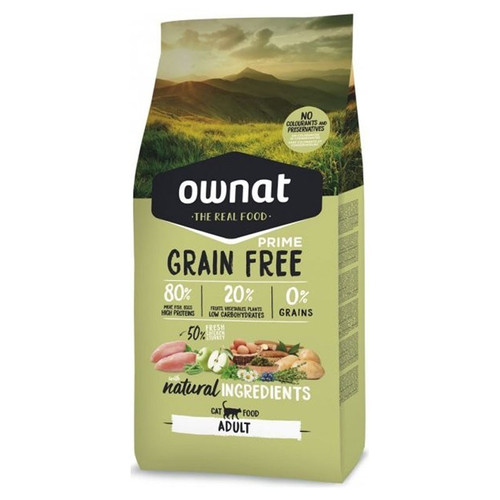 Ownat Grain Free Prime Adult – Croquettes Sans Céréales pour Chat