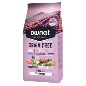 Ownat Grain Free Prime Sterilized 3 kg – Croquettes pour Chat