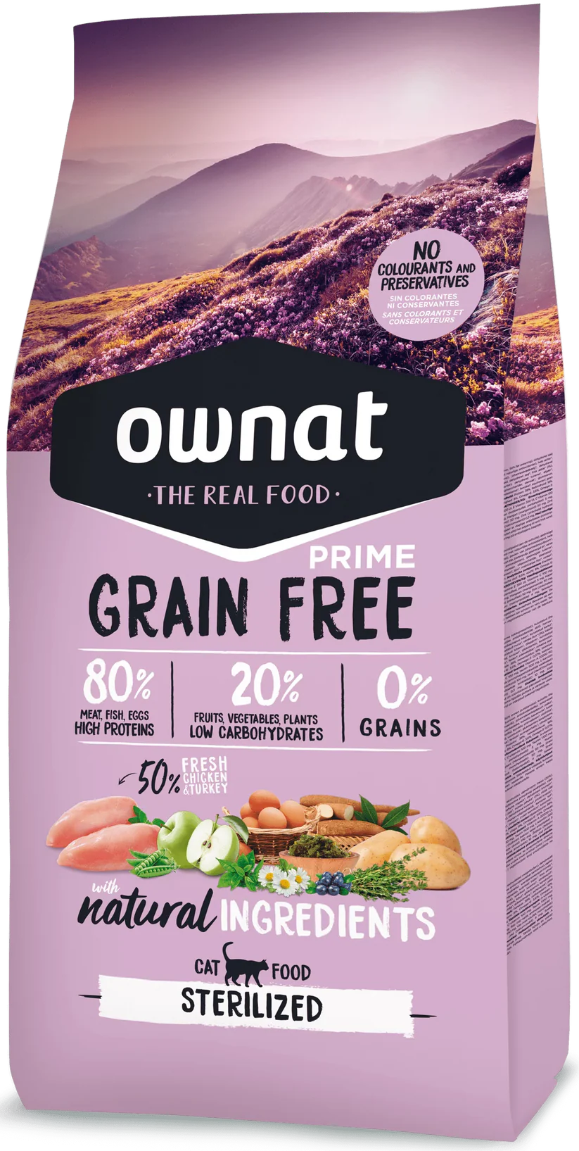 Ownat Grain Free Prime Sterilized Fish 8 kg – Croquettes Chat