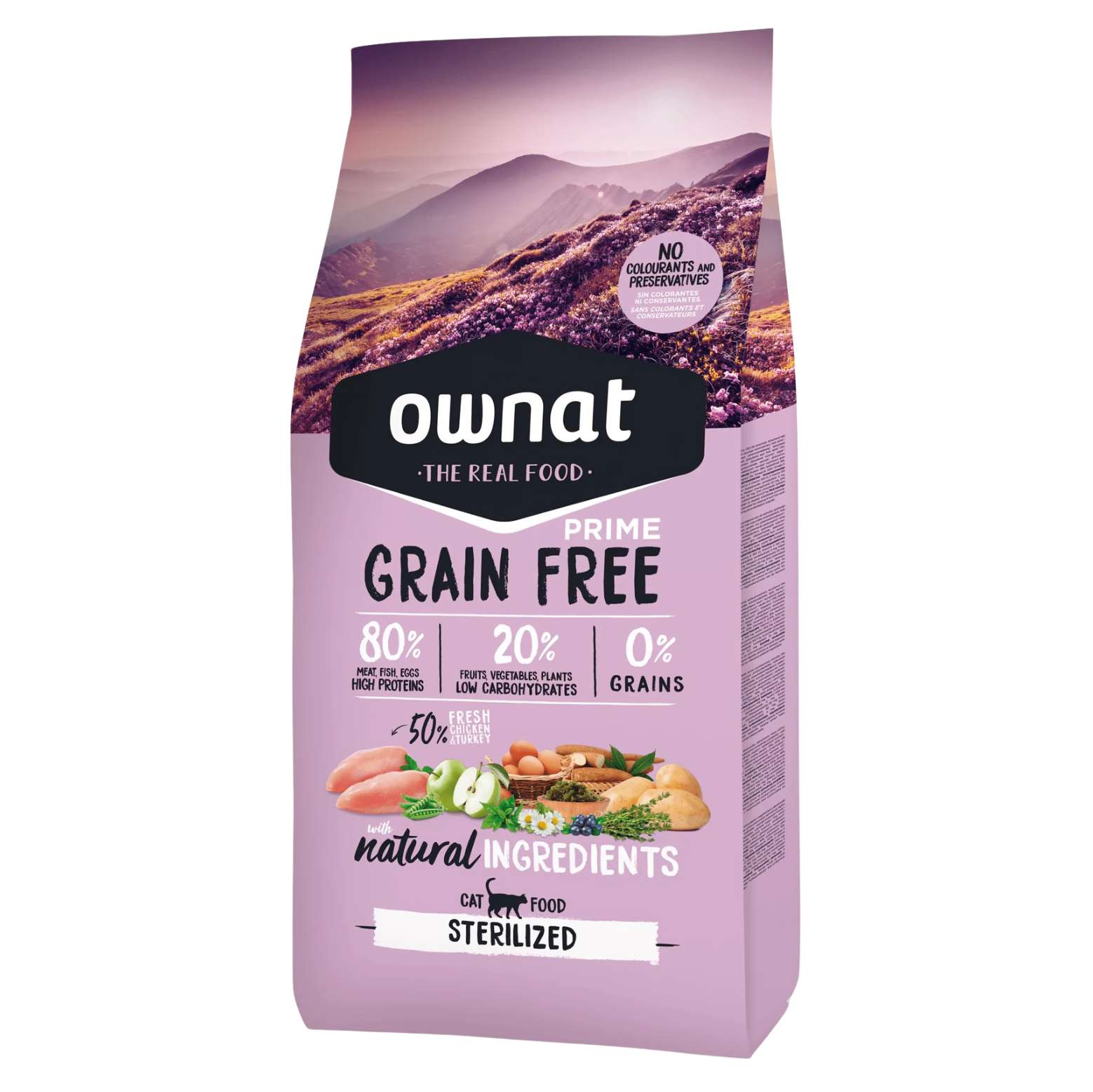 Ownat Grain Free Prime Sterilized 3–8 kg – Croquettes Chat