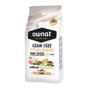 Ownat Grain Free Hypoallergenic Agneau 12 kg – Croquettes Chien