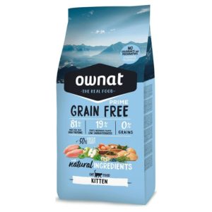 Ownat Grain Free Kitten 3 kg – Croquettes Sans Céréales Chaton