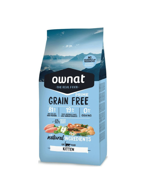 Ownat Grain Free Kitten 3 kg – Croquettes Sans Céréales Chaton