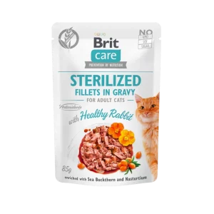 Brit Care Filets de Lapin pour Chat Stérilisé 85 g