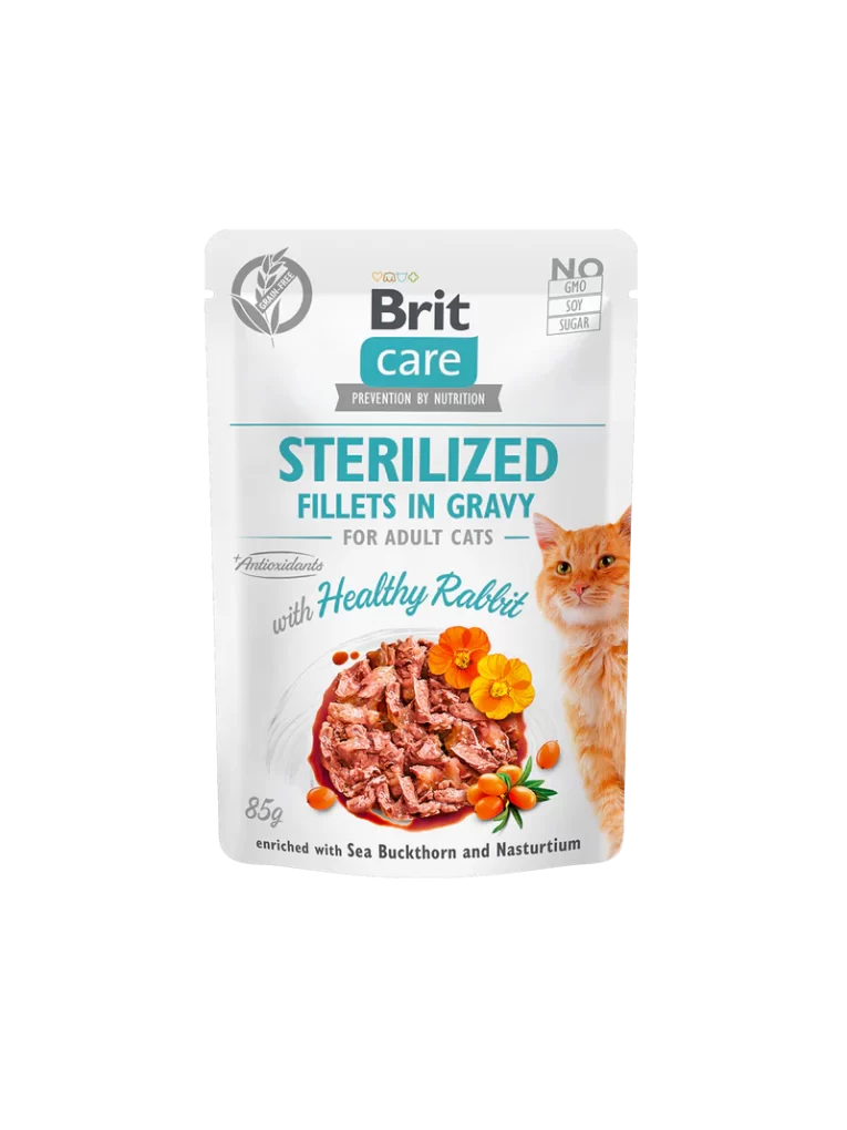 Brit Care Filets de Lapin pour Chat Stérilisé 85 g
