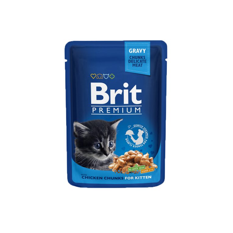 Brit Premium by Nature Cat. Pouches Chicken Chunks for Kitten 100 g