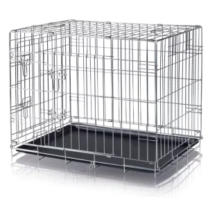 Cage de Transport avec Porte Métallique pour Chien et Chat