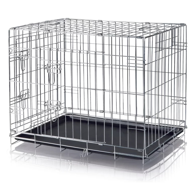 Cage de Transport avec Porte Métallique pour Chien et Chat