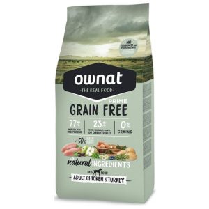 Ownat Grain Free Prime Adult Chien Poulet et Dinde 3kg – 12kg