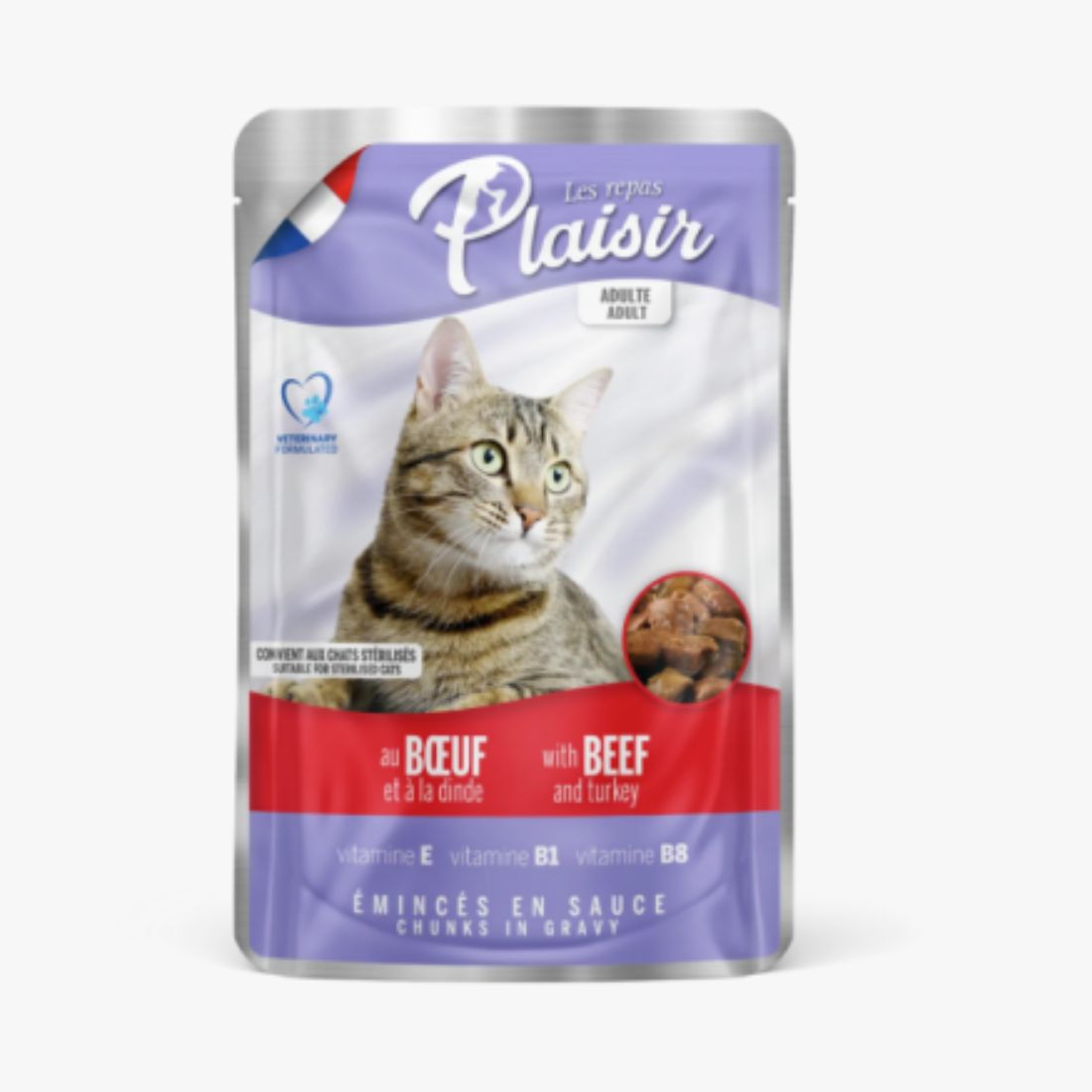 Les Repas Plaisir Émincés Bœuf & Dinde en Sauce 100 g
