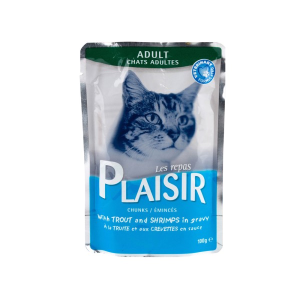 Les Repas Plaisir Truite & Crevettes en sauce 100 g