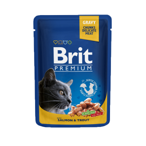 Brit Premium Pochon Saumon & Truite Chat Adulte 100 g