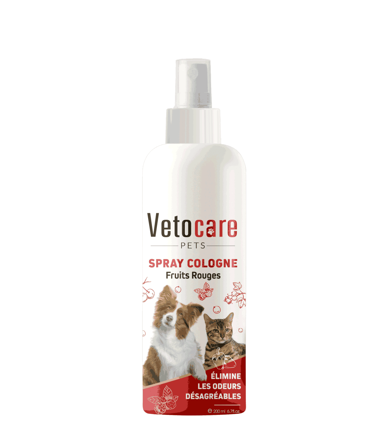 VetoCare Spray Cologne Fruits Rouges Chien et Chat 200 ml
