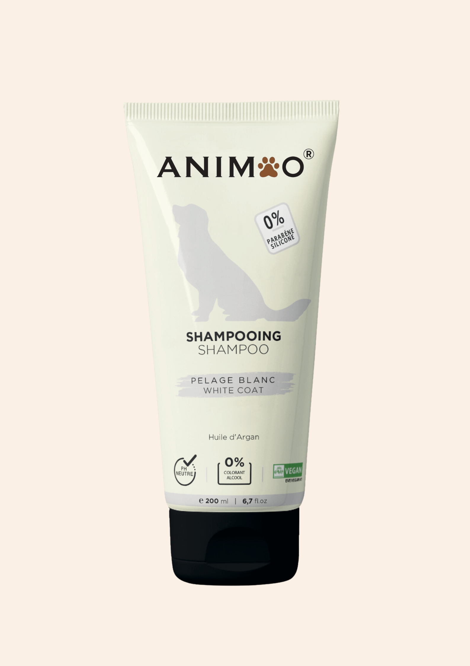 Shampooing Pelage Blanc ANIMOO 200 ml