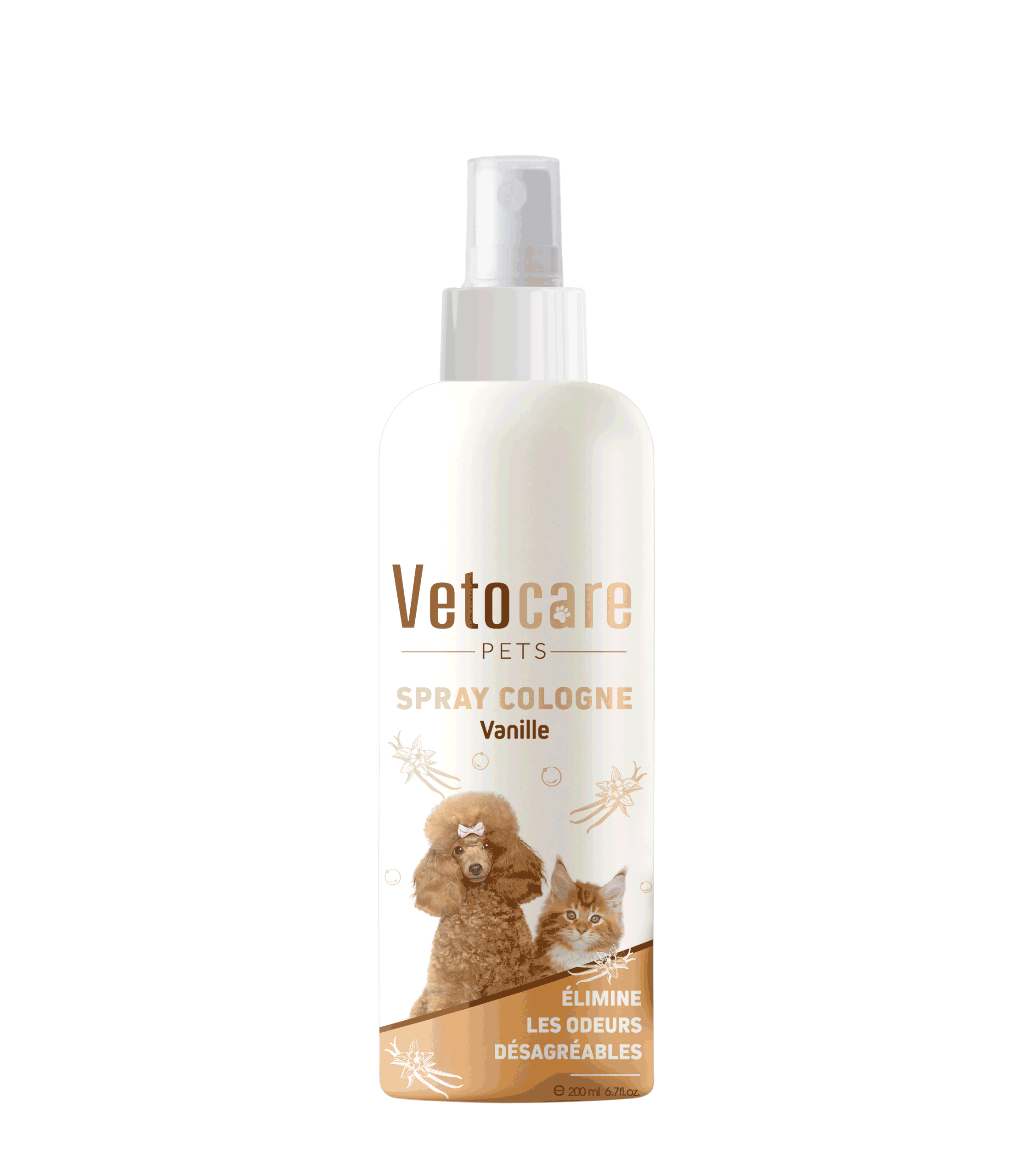 Spray Cologne Vanille pour Chiens et Chats – 200 ml